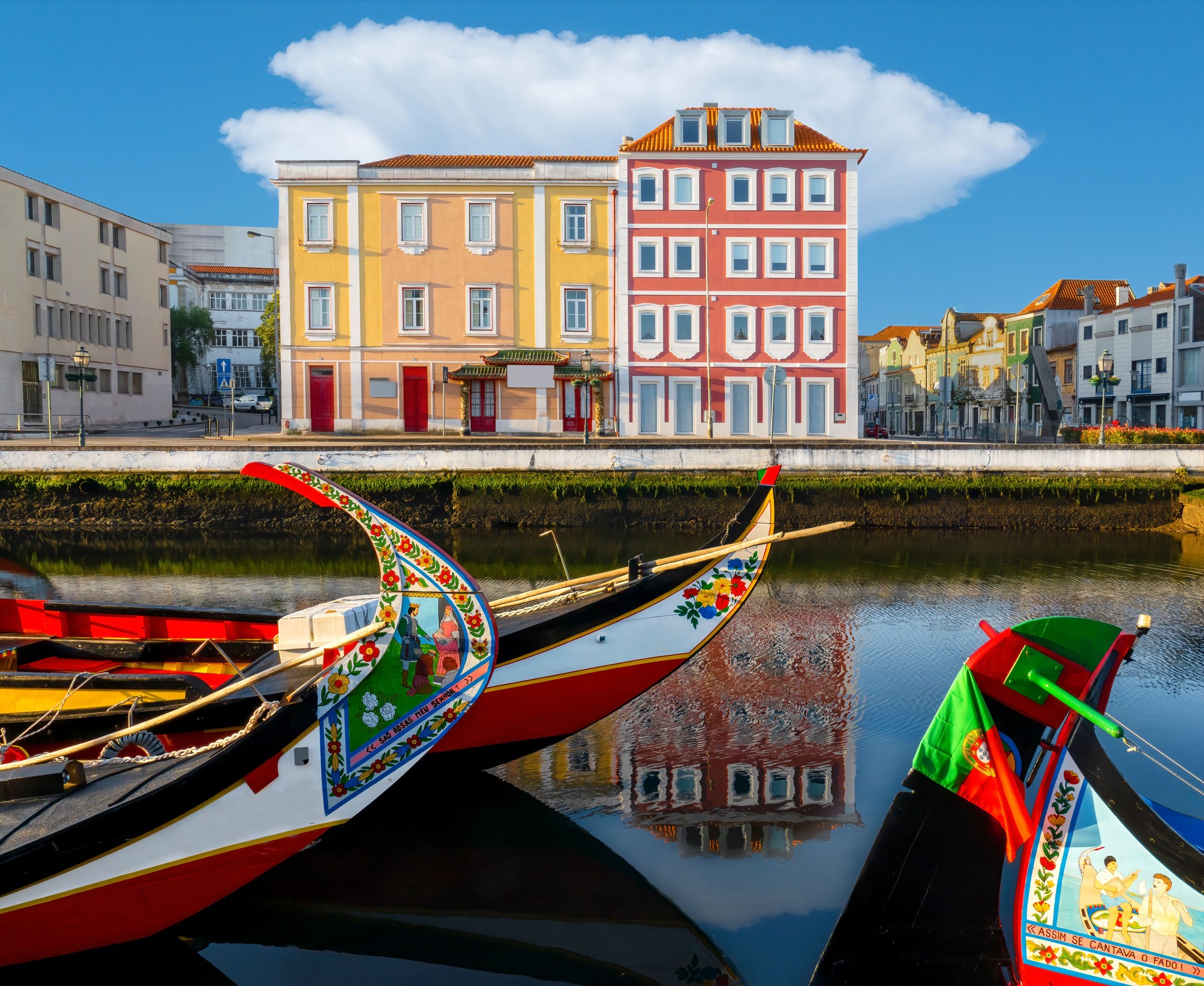 Aveiro. Boats in Aveiro canal.