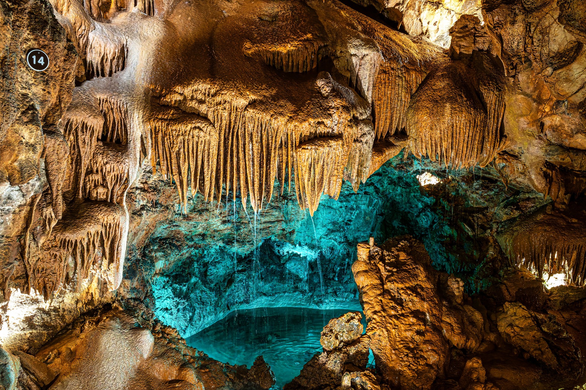 Mira de Aire Caves, Grutas de Mira de Aire at Leiria, Portugal. A set of limestone caves in Porto de Mos