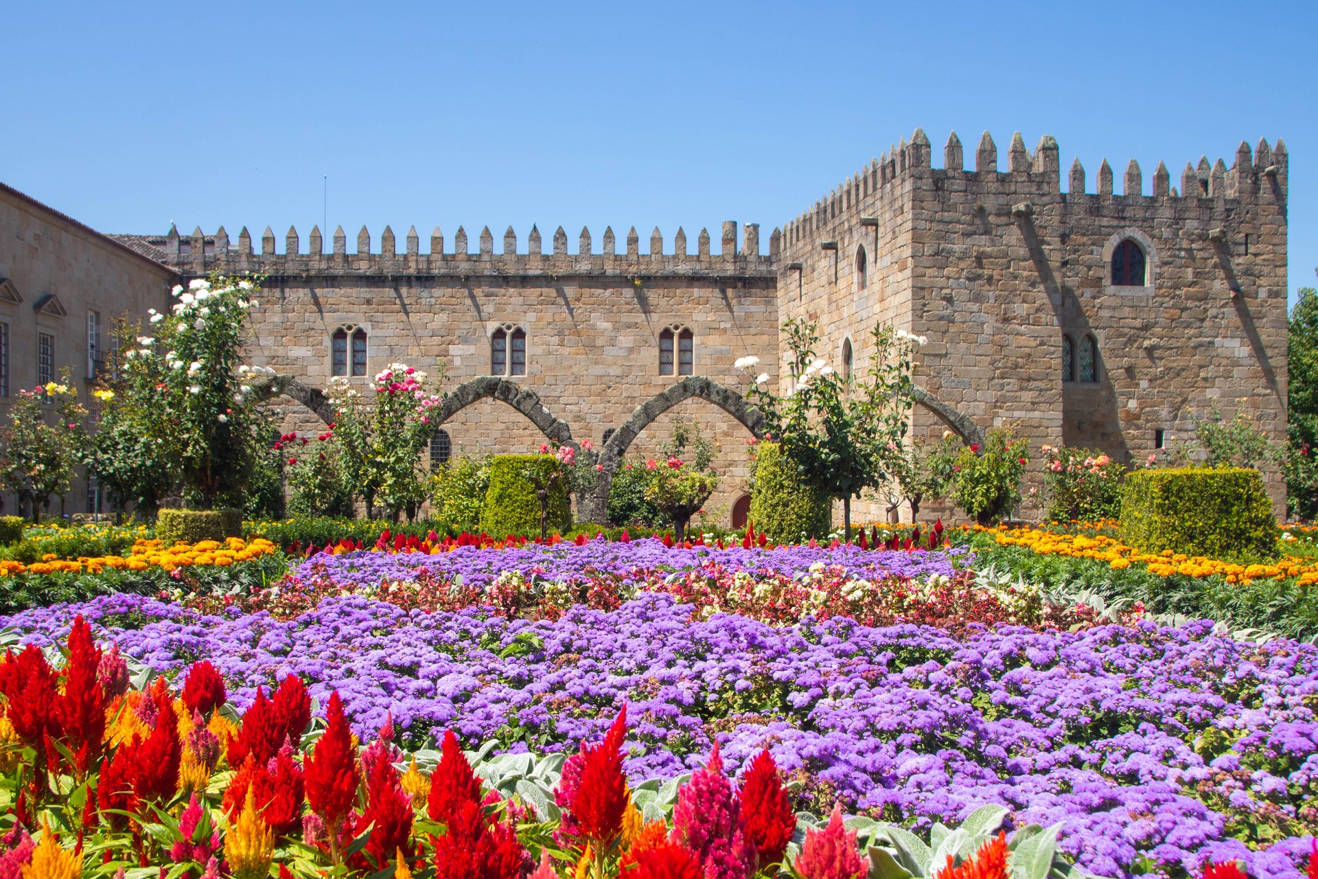 archibishop's court and santa barbara garden in Braga