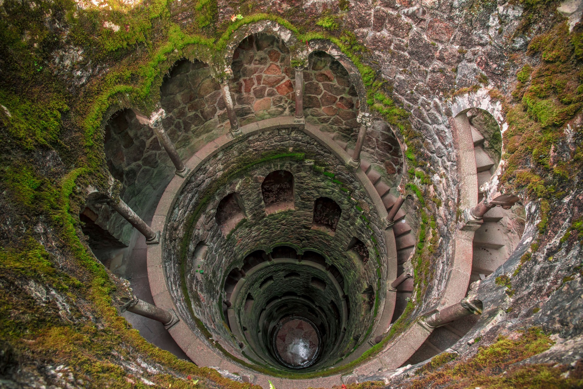 The Beautiful Initiation Well at Quinta da Regaleira - Sintra, Portugal